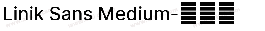Linik Sans Medium字体转换